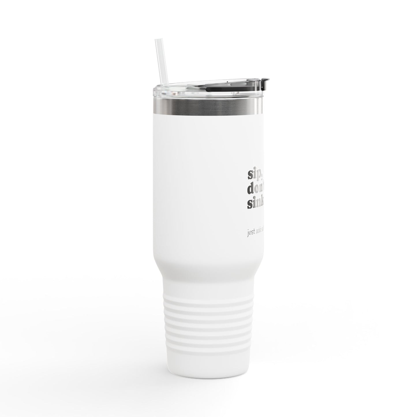 "Sip, Don't Sink" Daisy Tumbler with Straw