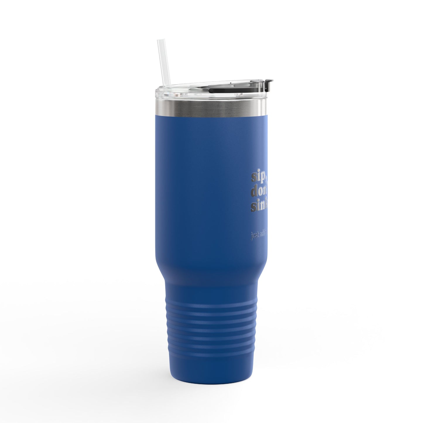 "Sip, Don't Sink" Daisy Tumbler with Straw