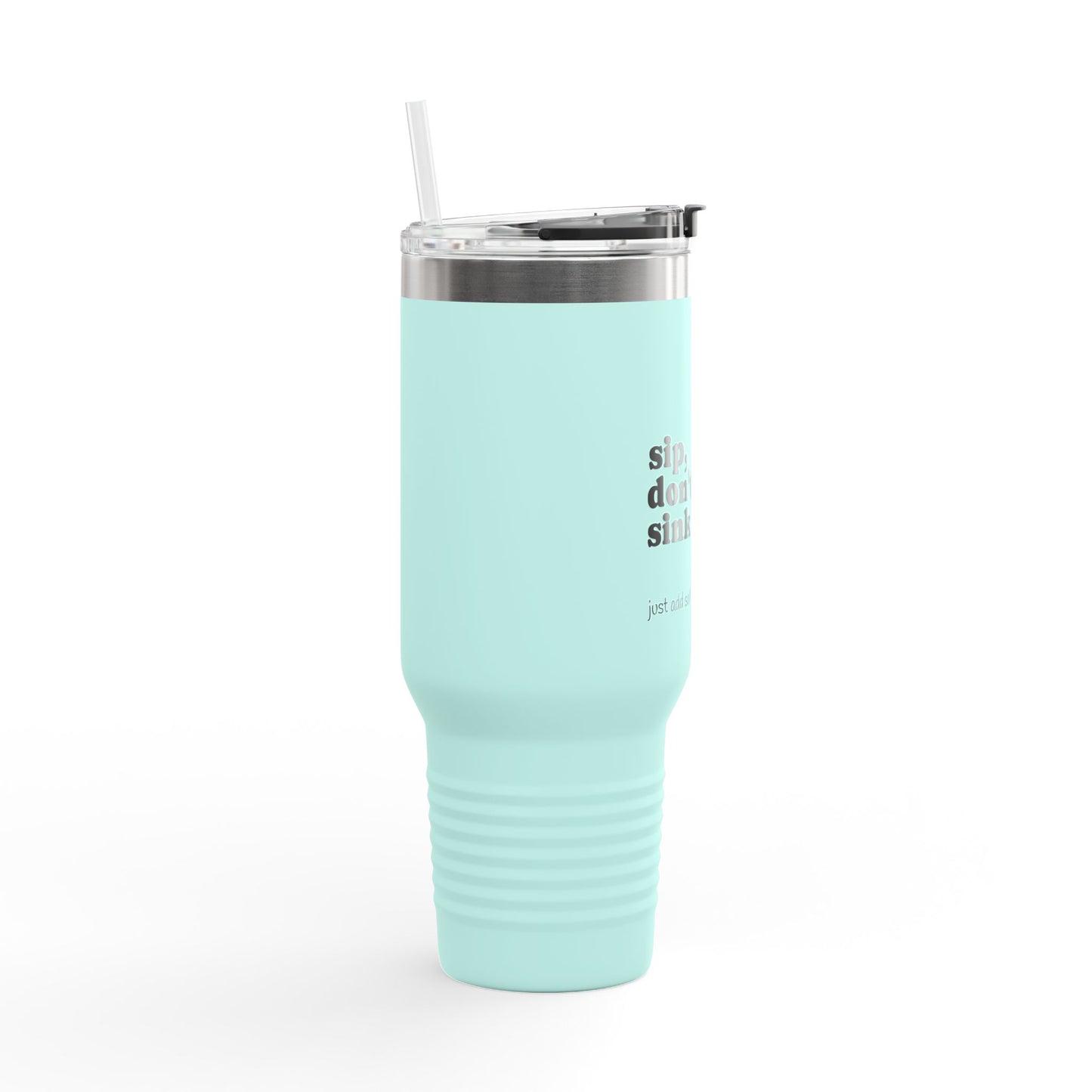 "Sip, Don't Sink" Daisy Tumbler with Straw