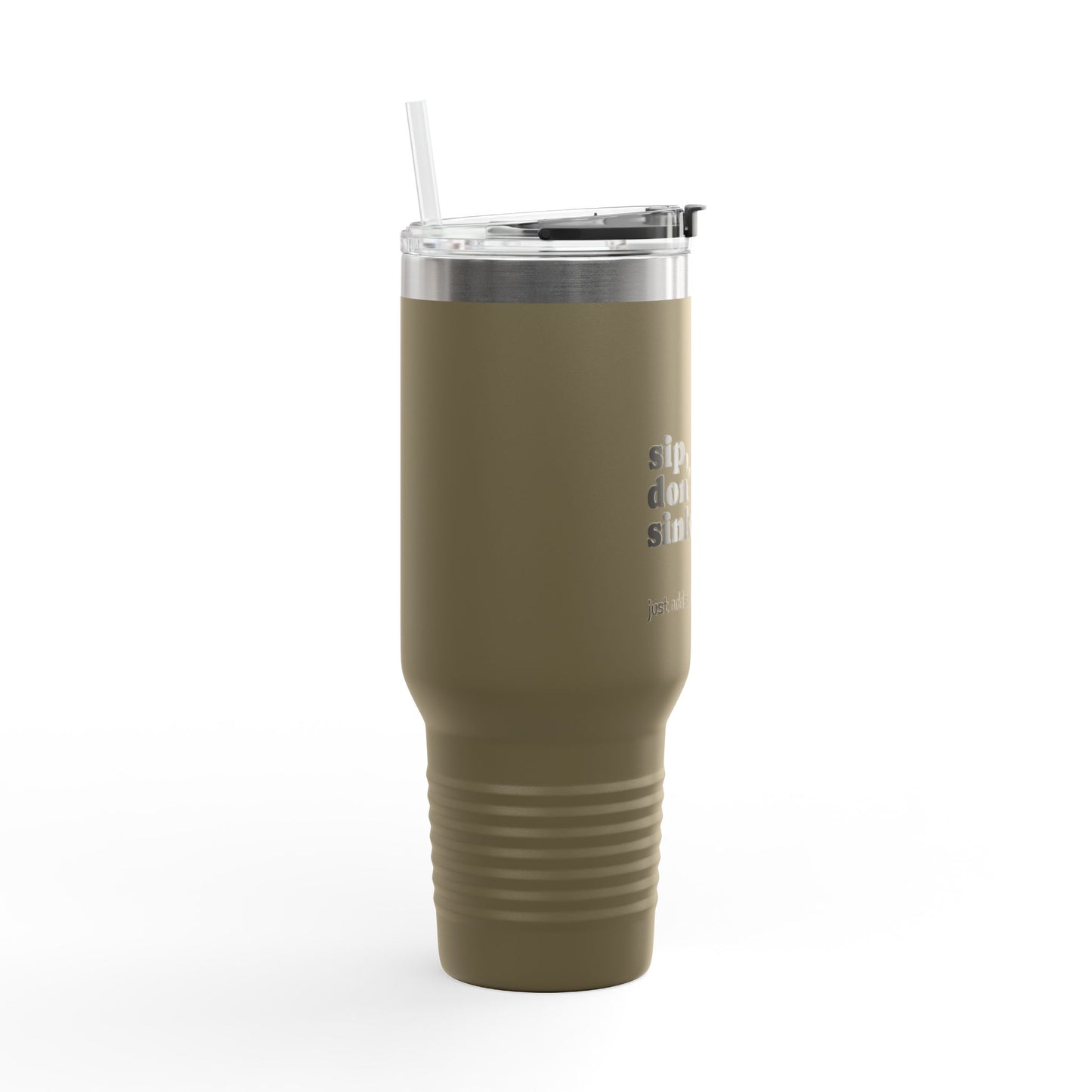 "Sip, Don't Sink" Daisy Tumbler with Straw